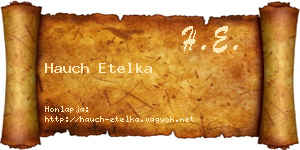 Hauch Etelka névjegykártya